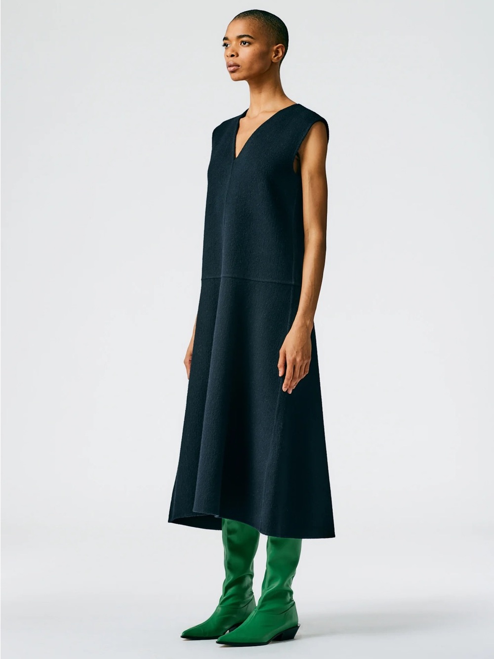 Tibi Luxe Double-Faced Wool Dress